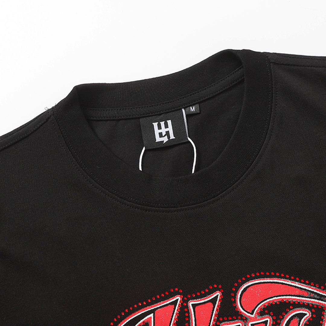 Life Hustlers Red Angel Vintage Graphic Streetwear Tee
