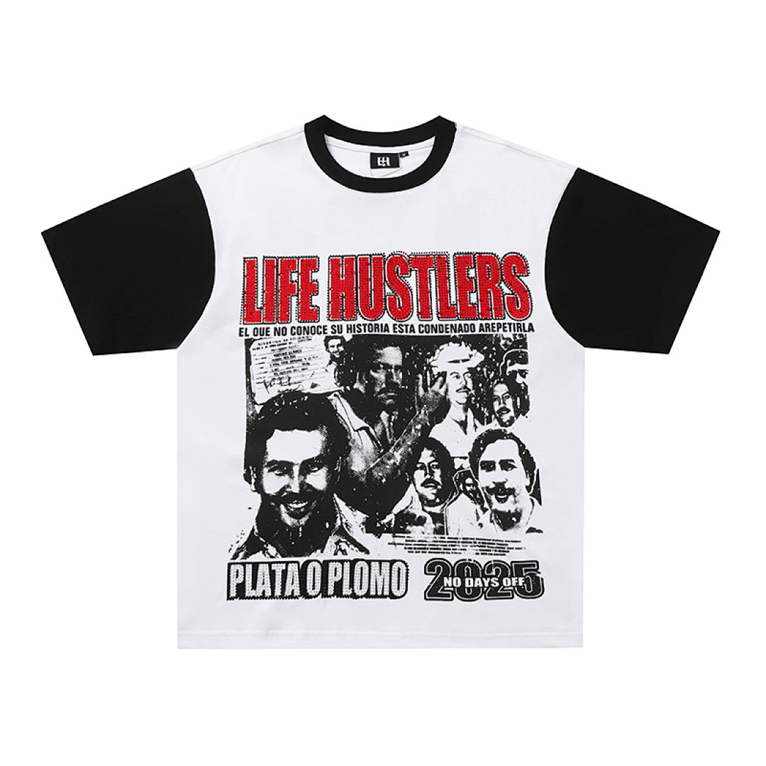 Life Hustlers Classic Graphic Portrait Vintage Tee