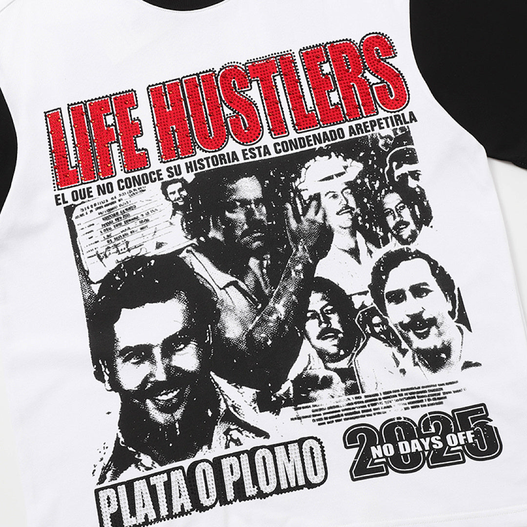 Life Hustlers Classic Graphic Portrait Vintage Tee