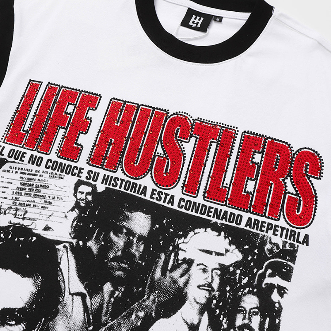 Life Hustlers Classic Graphic Portrait Vintage Tee