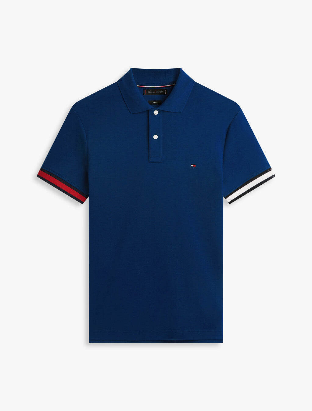 Slim Fit Interlock Knit Tipped Polo Shirt
