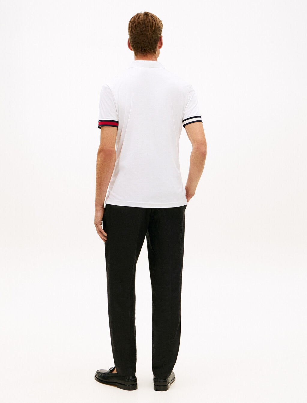 Slim Fit Interlock Knit Tipped Polo Shirt