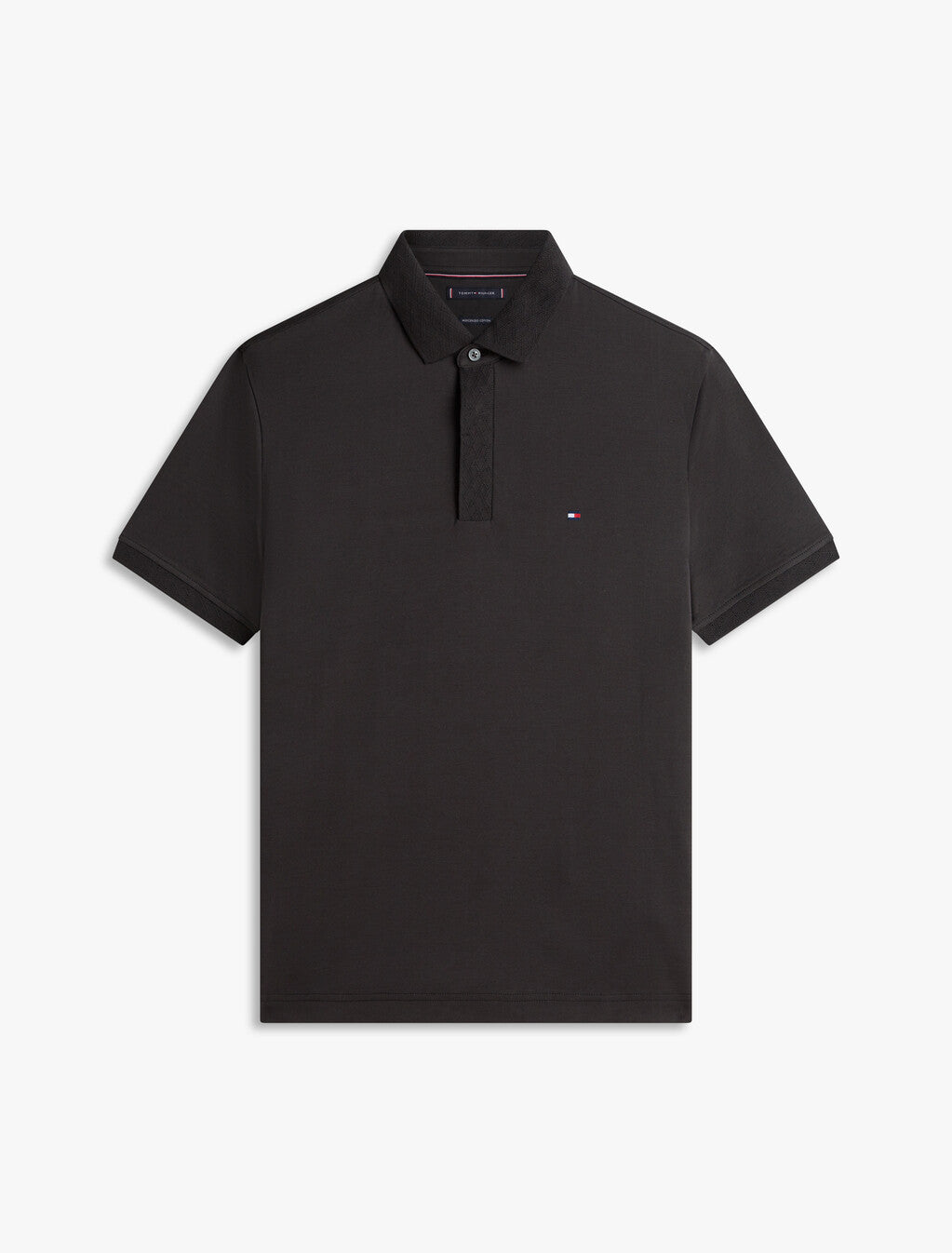 Regular Pique Jacquard Collar Polo Shirt