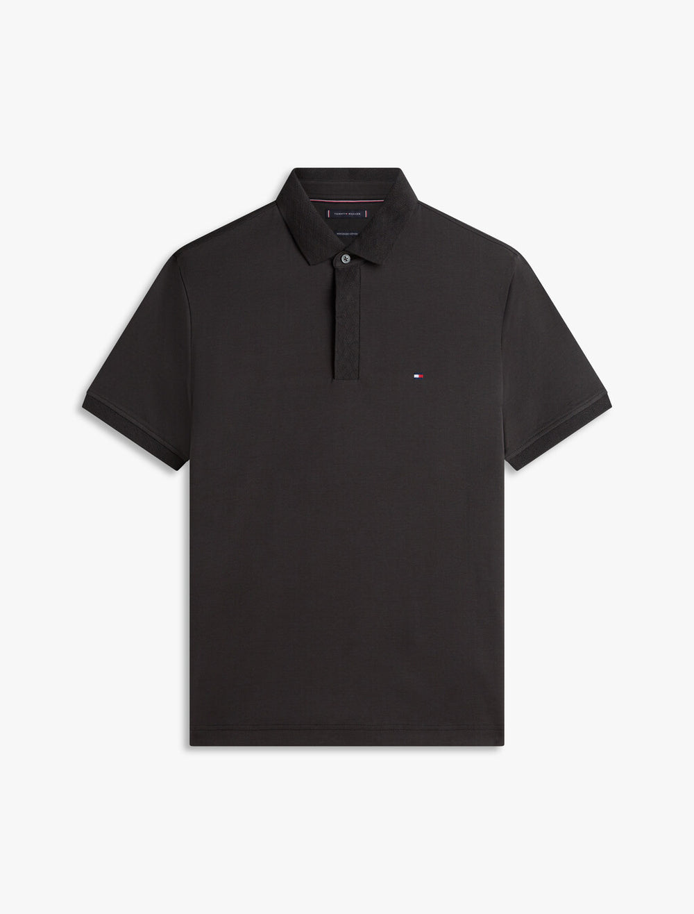 Regular Pique Jacquard Collar Polo Shirt