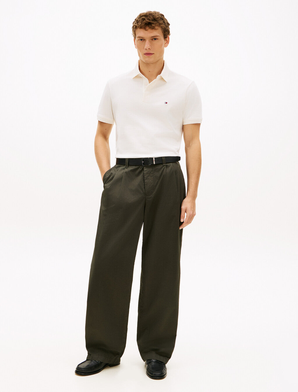 Regular Pique Jacquard Collar Polo Shirt