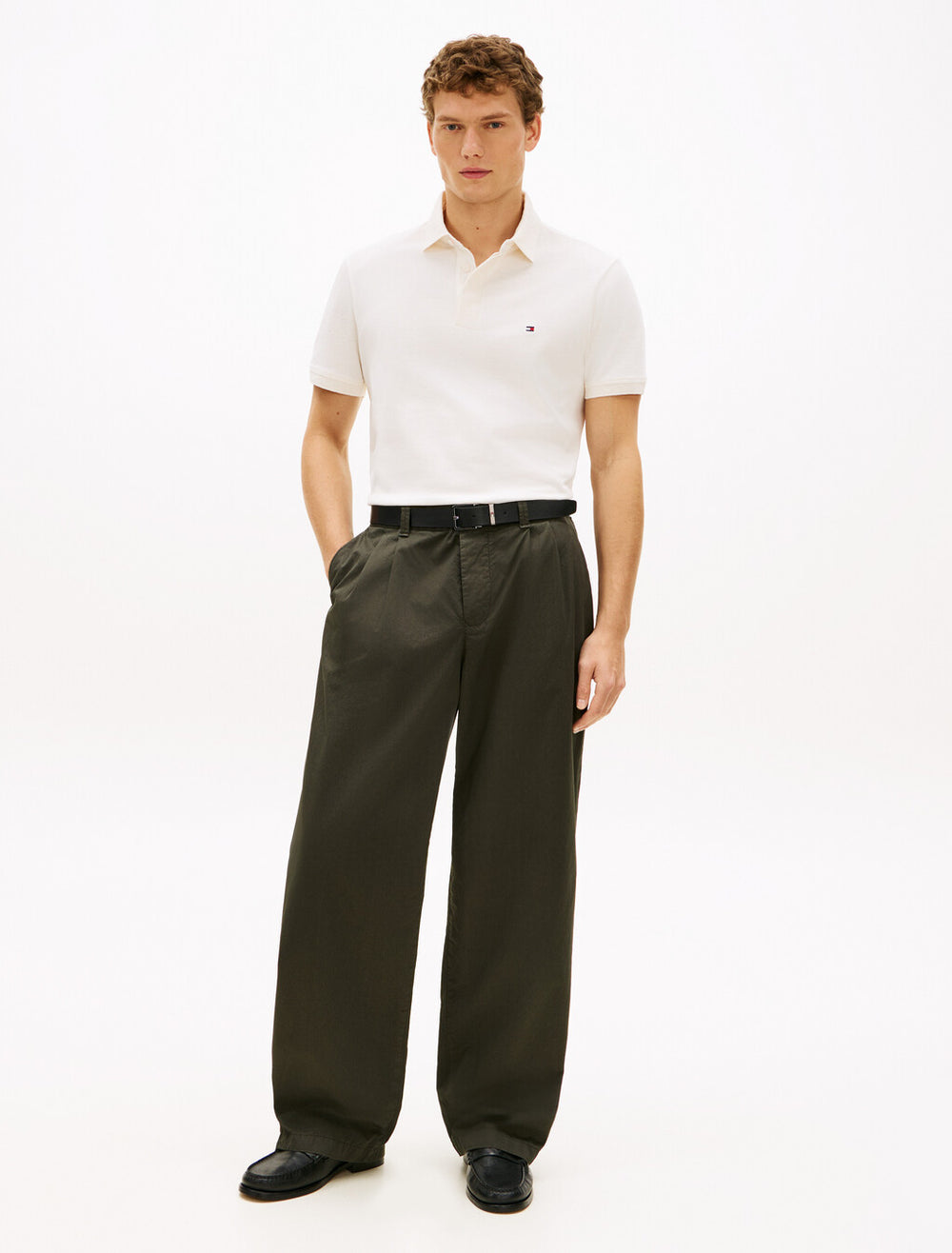 Regular Pique Jacquard Collar Polo Shirt