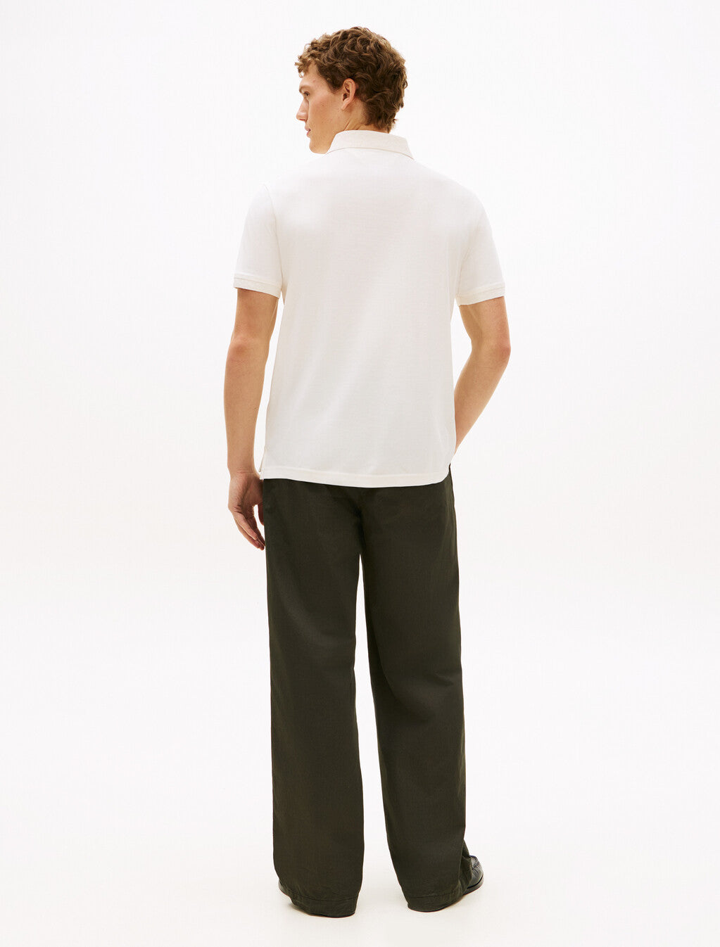 Regular Pique Jacquard Collar Polo Shirt