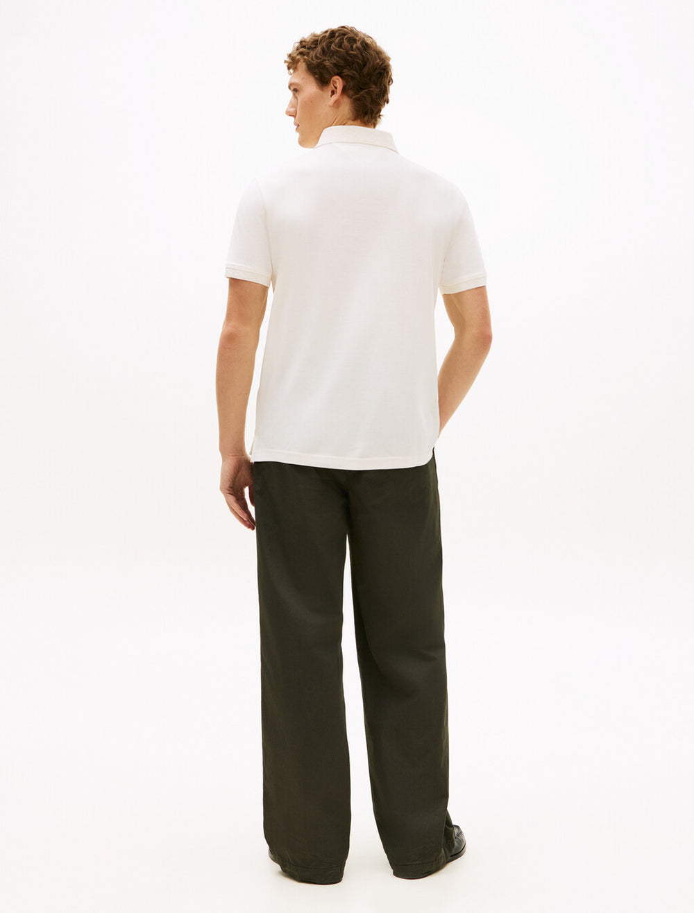Regular Pique Jacquard Collar Polo Shirt
