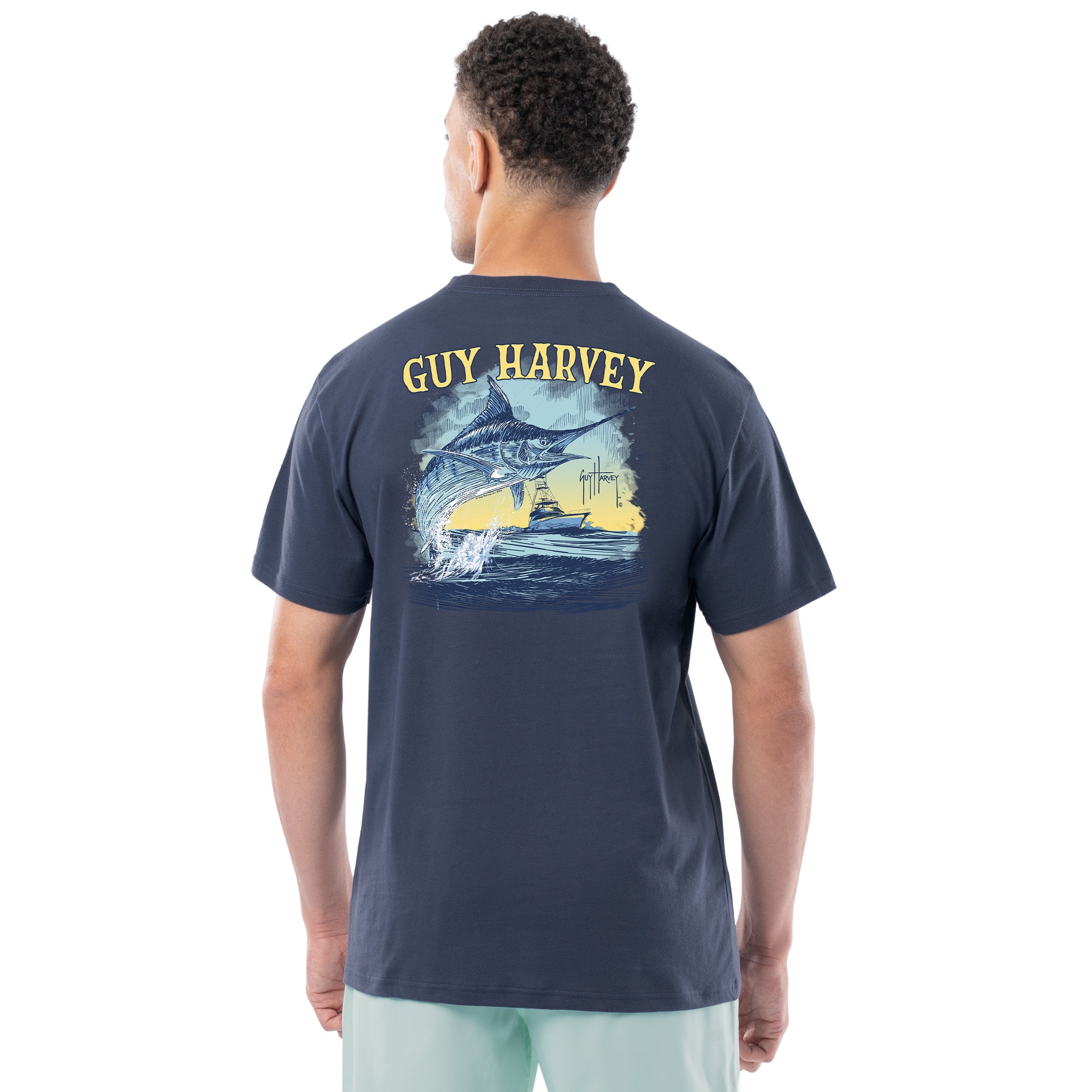 Lightweight Pocket Tee - Sketchy Blue