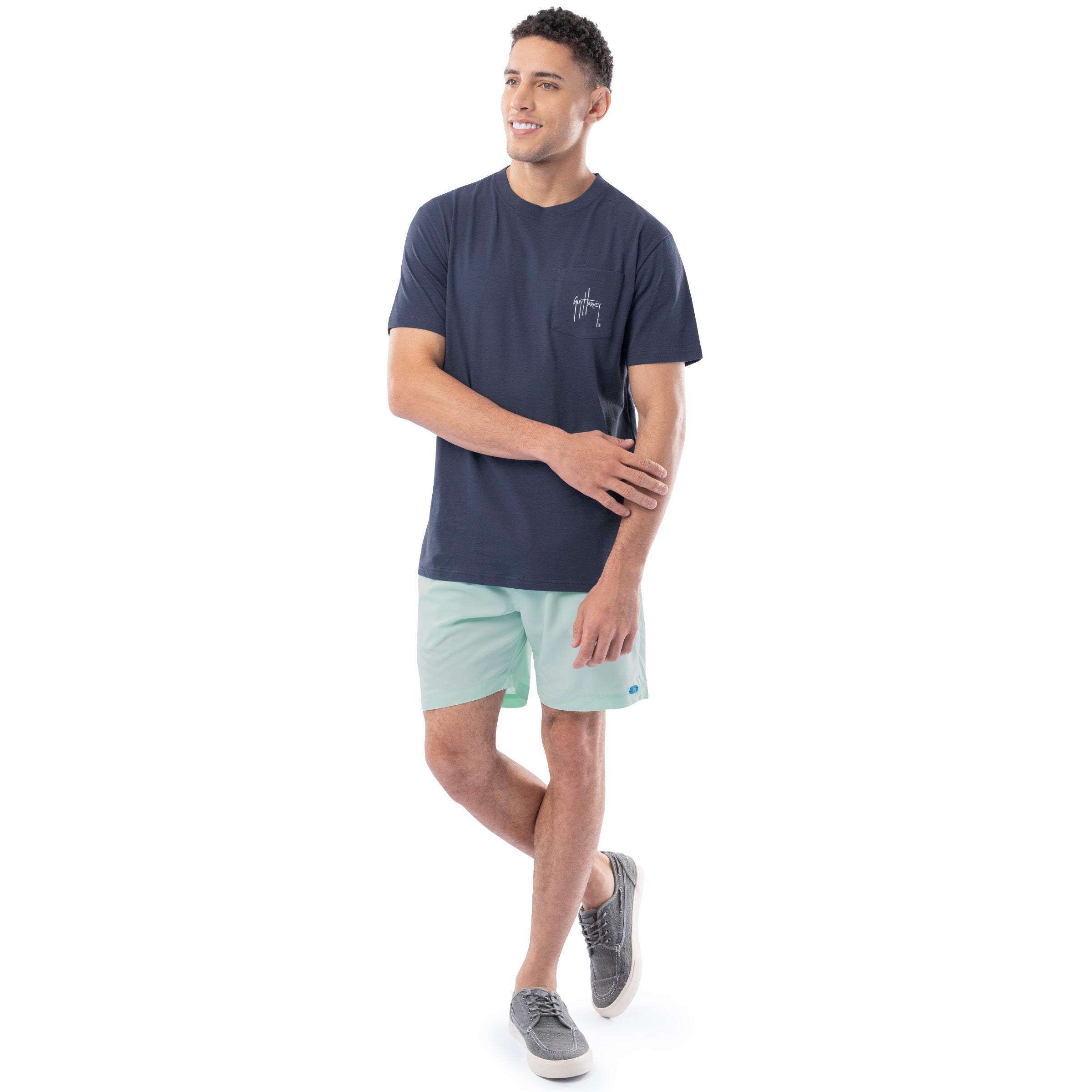 Lightweight Pocket Tee - Sketchy Blue