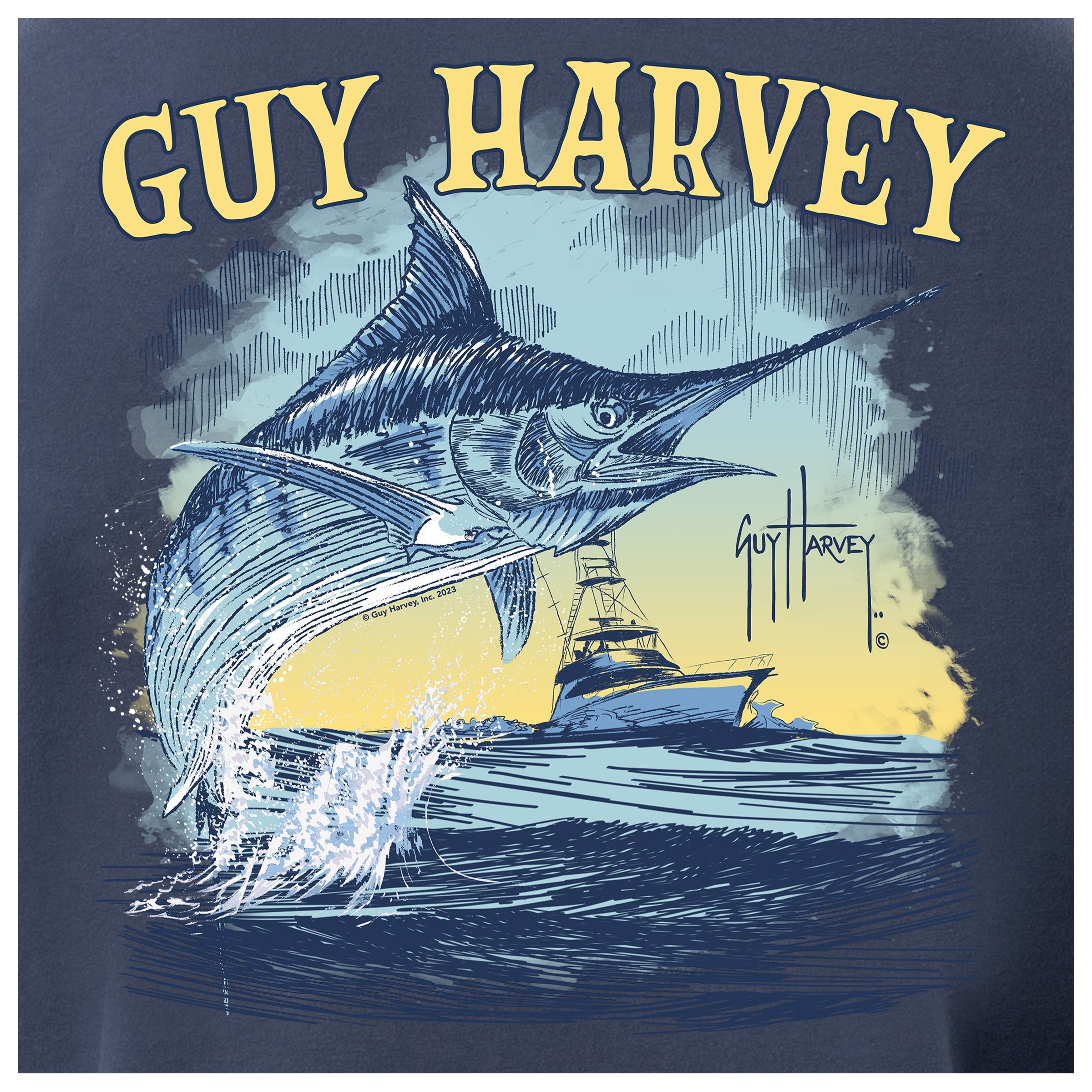 Lightweight Pocket Tee - Sketchy Blue