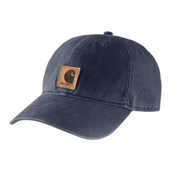 Carhartt washed and distressed American baseball cap---Dark Navy