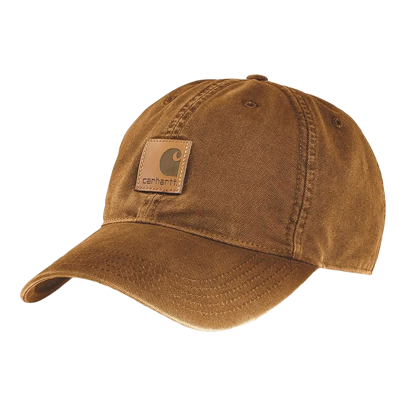 Carhartt washed and distressed American baseball cap---Black