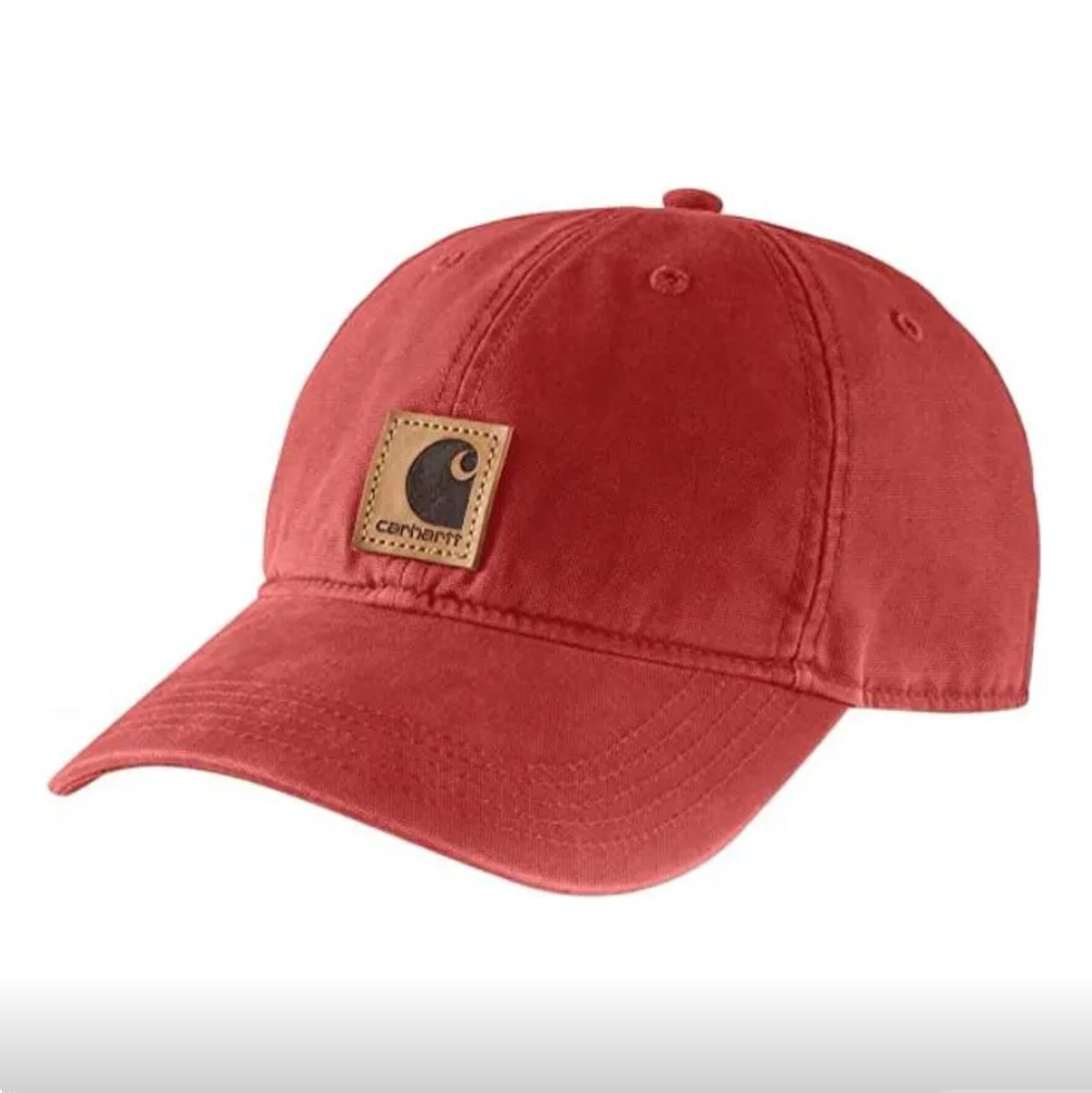 Carhartt washed and distressed American baseball cap---Army Green