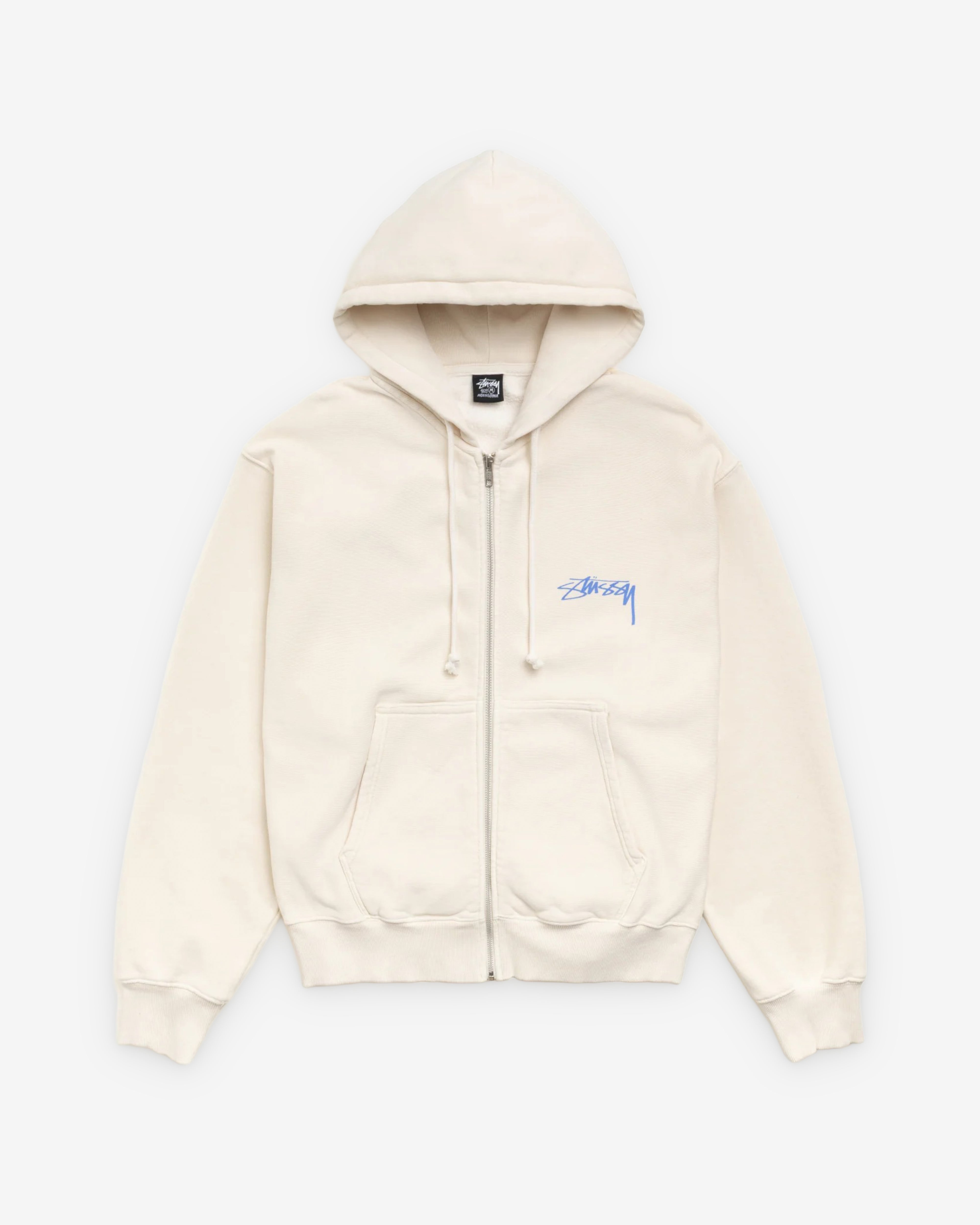 Stüssy - Men's Skate Stack Garment Dyed Zip Hood - (Bone)