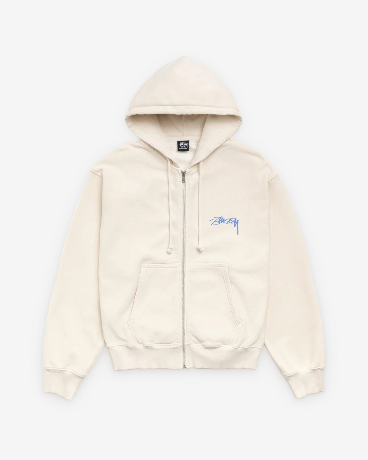 Stüssy - Men's Skate Stack Garment Dyed Zip Hood - (Bone)