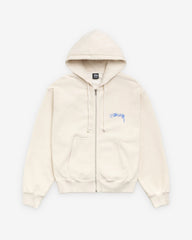 Stüssy - Men's Skate Stack Garment Dyed Zip Hood - (Bone)