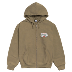 Stussy Champion Oval Zip Hood - Army
